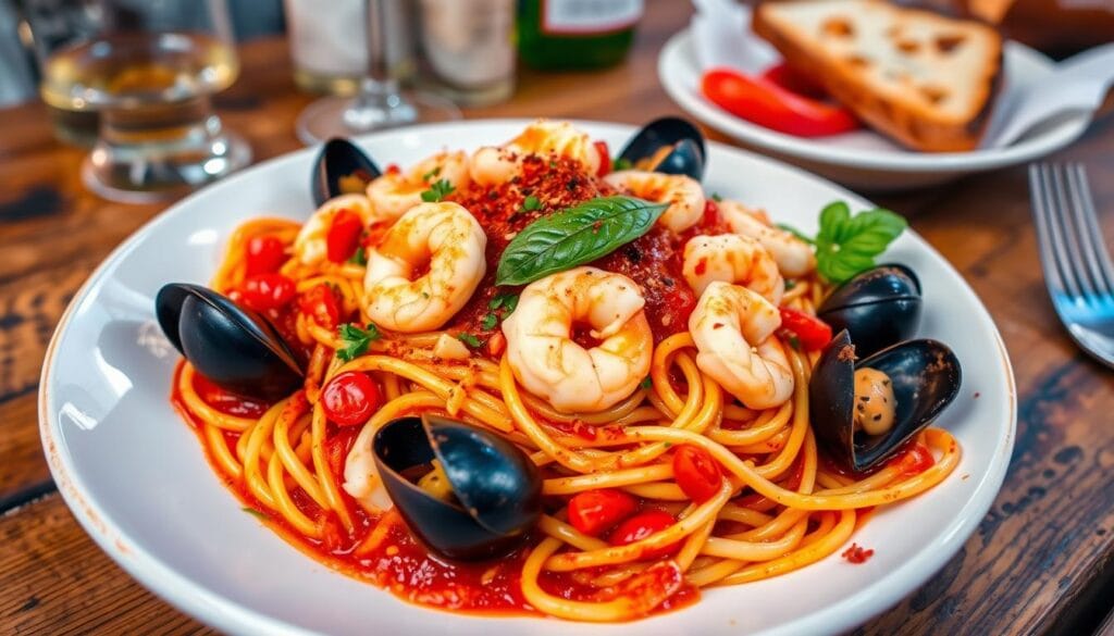 Spicy Seafood Pasta Spicy Seafood Pasta