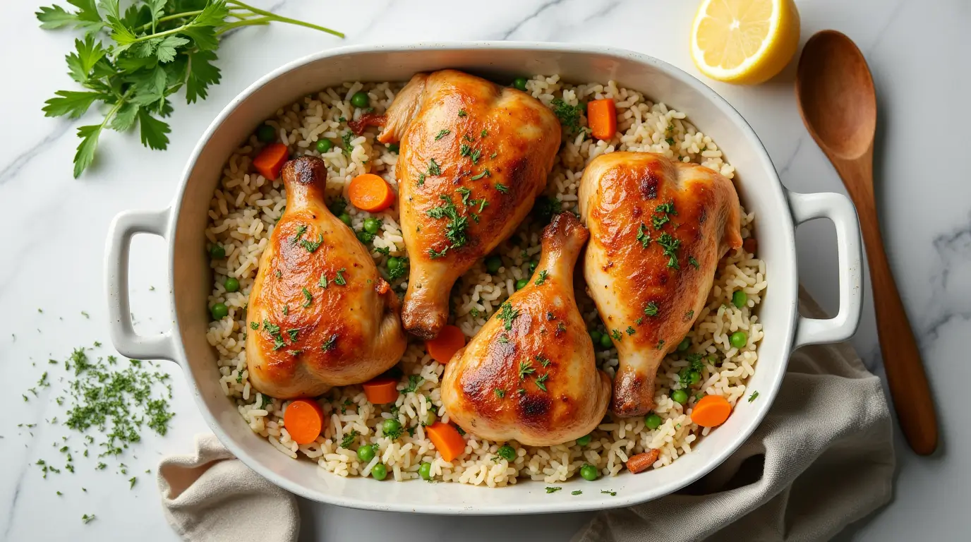 Oven Baked Chicken And Rice Recipe