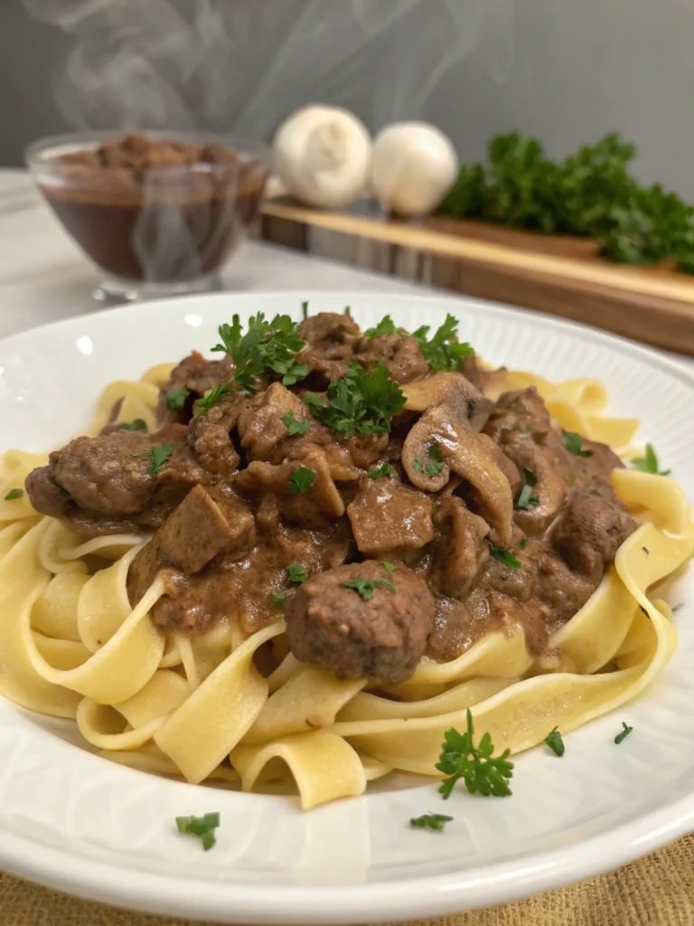 Beef Stroganoff with Ground Beef