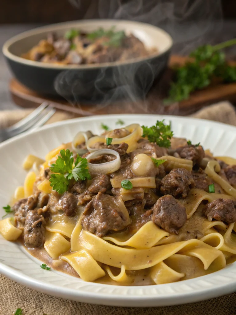Ground Beef Stroganoff