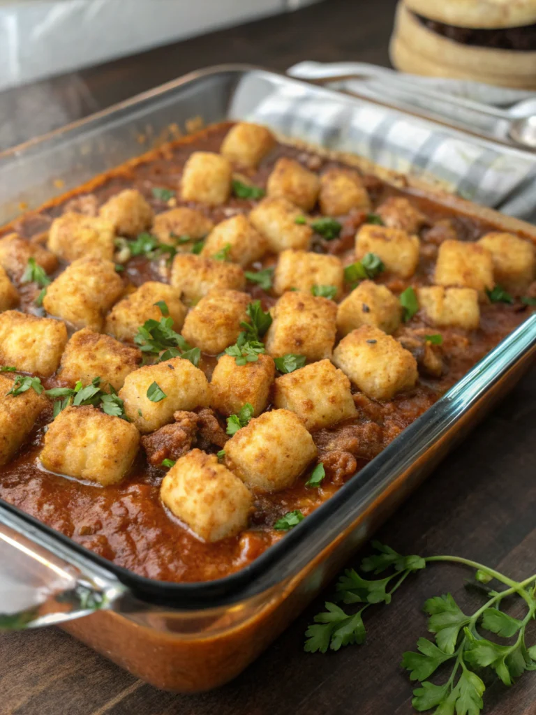Sloppy Joe Tater Tot Casserole